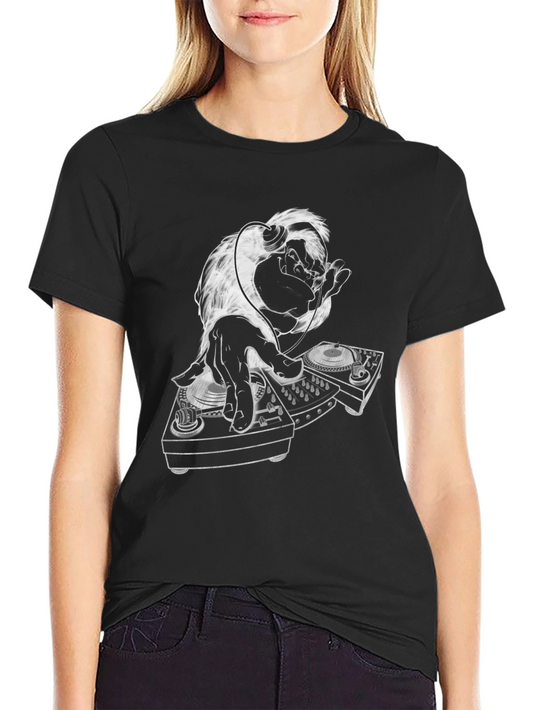 DJ Monkey Graphic Tee - Cool Black T-Shirt