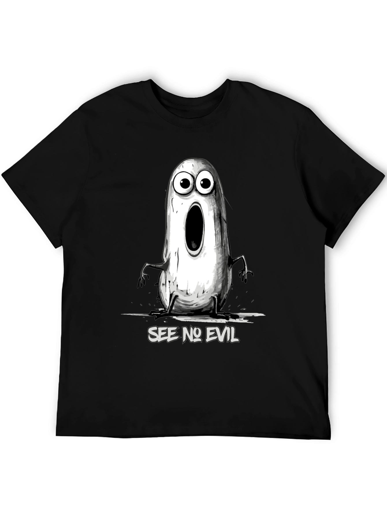 See No Evil Graphic T-Shirt - Mens Black Tee