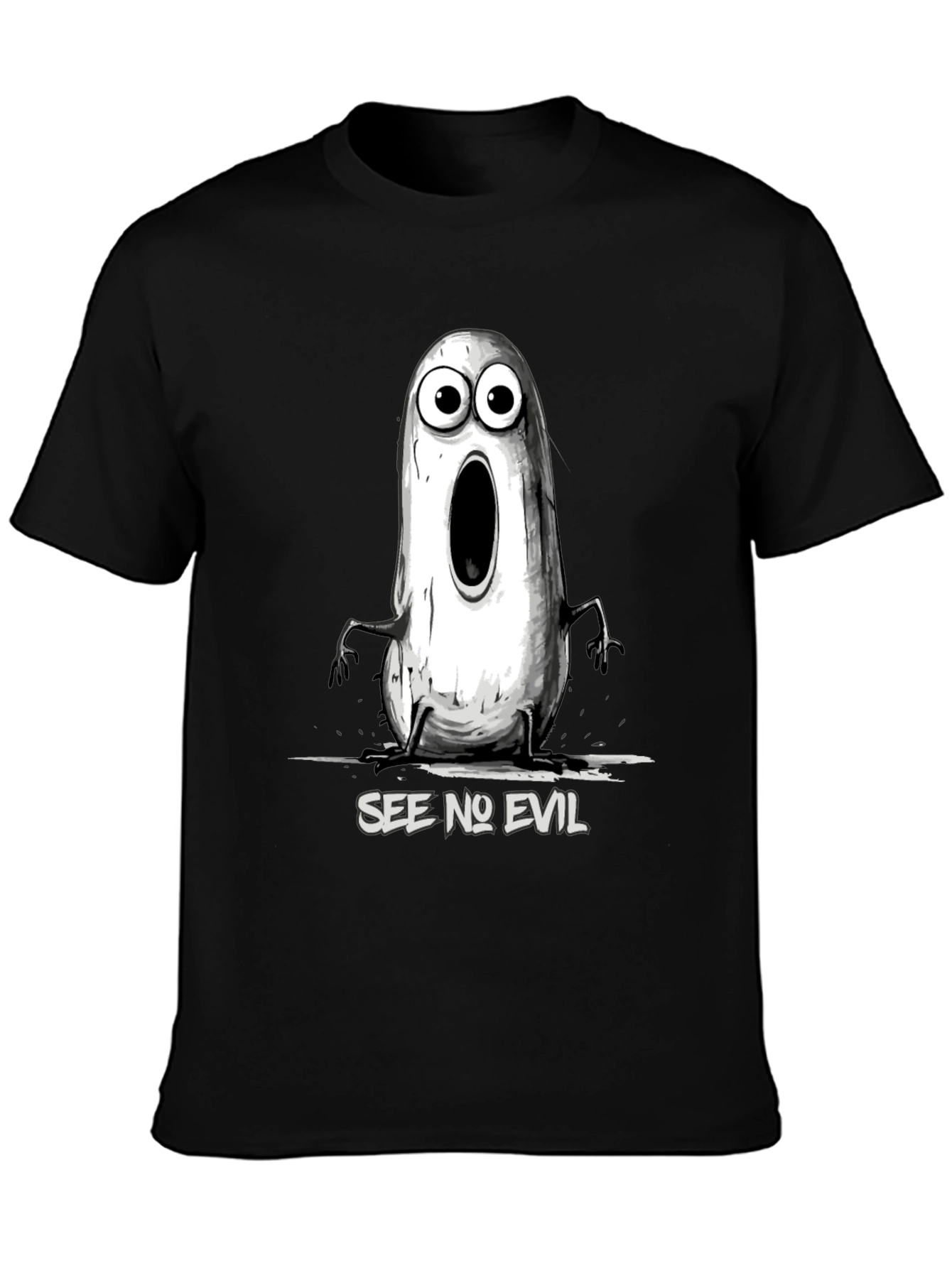 See No Evil Graphic T-Shirt - Mens Black Tee