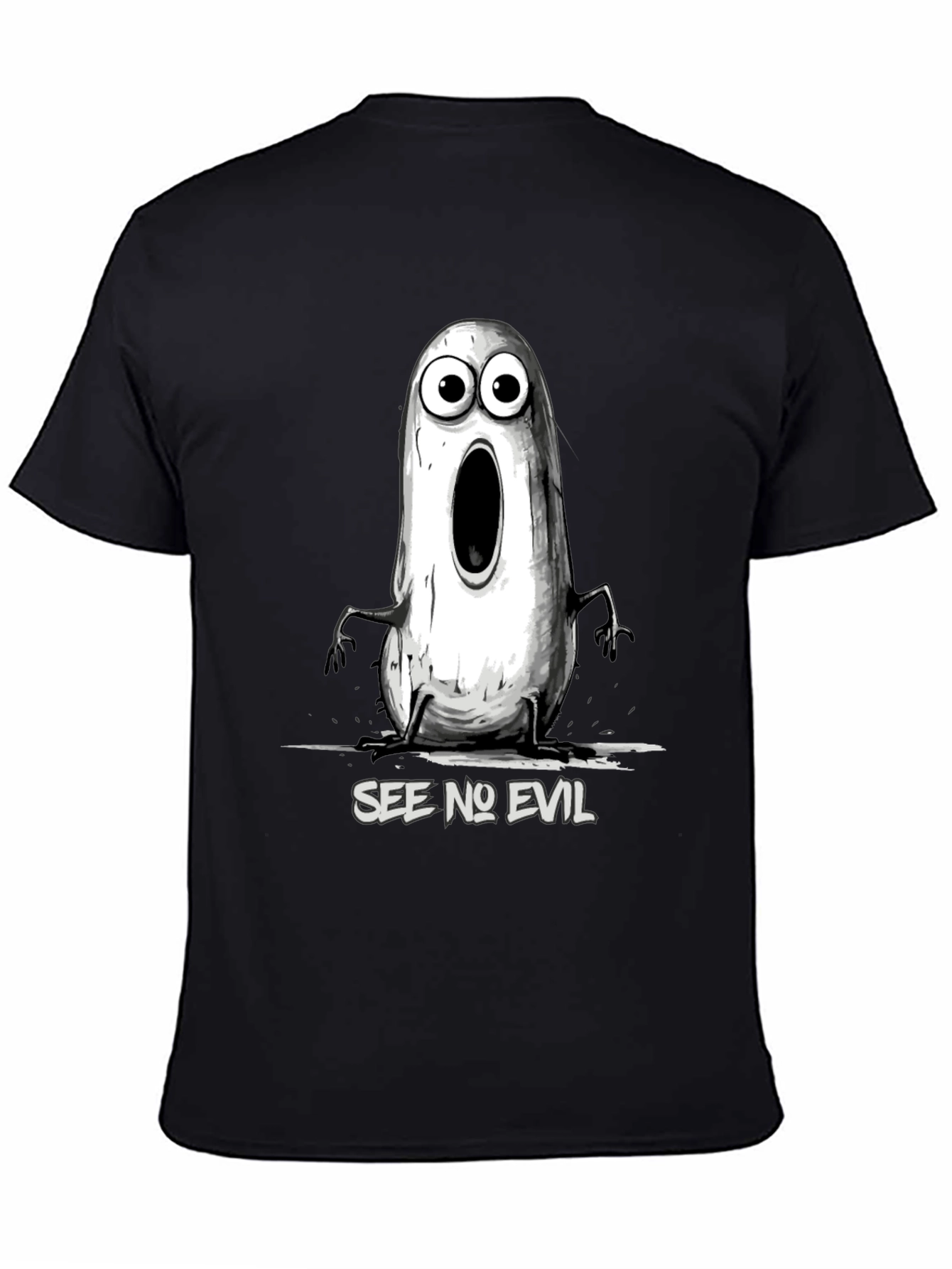 See No Evil Graphic T-Shirt - Mens Black Tee