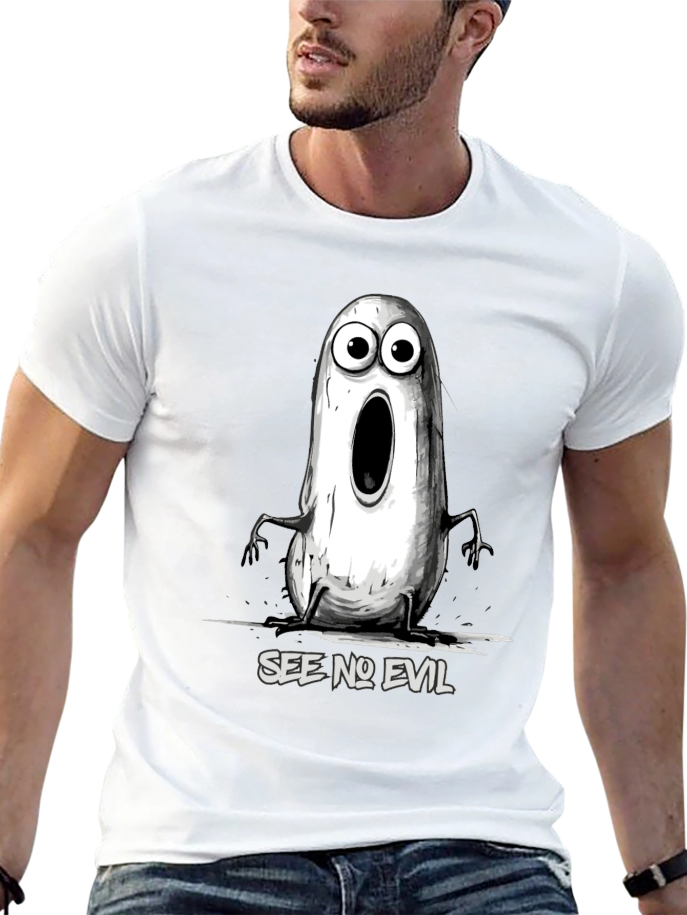 See No Evil Graphic T-Shirt - Mens Black Tee