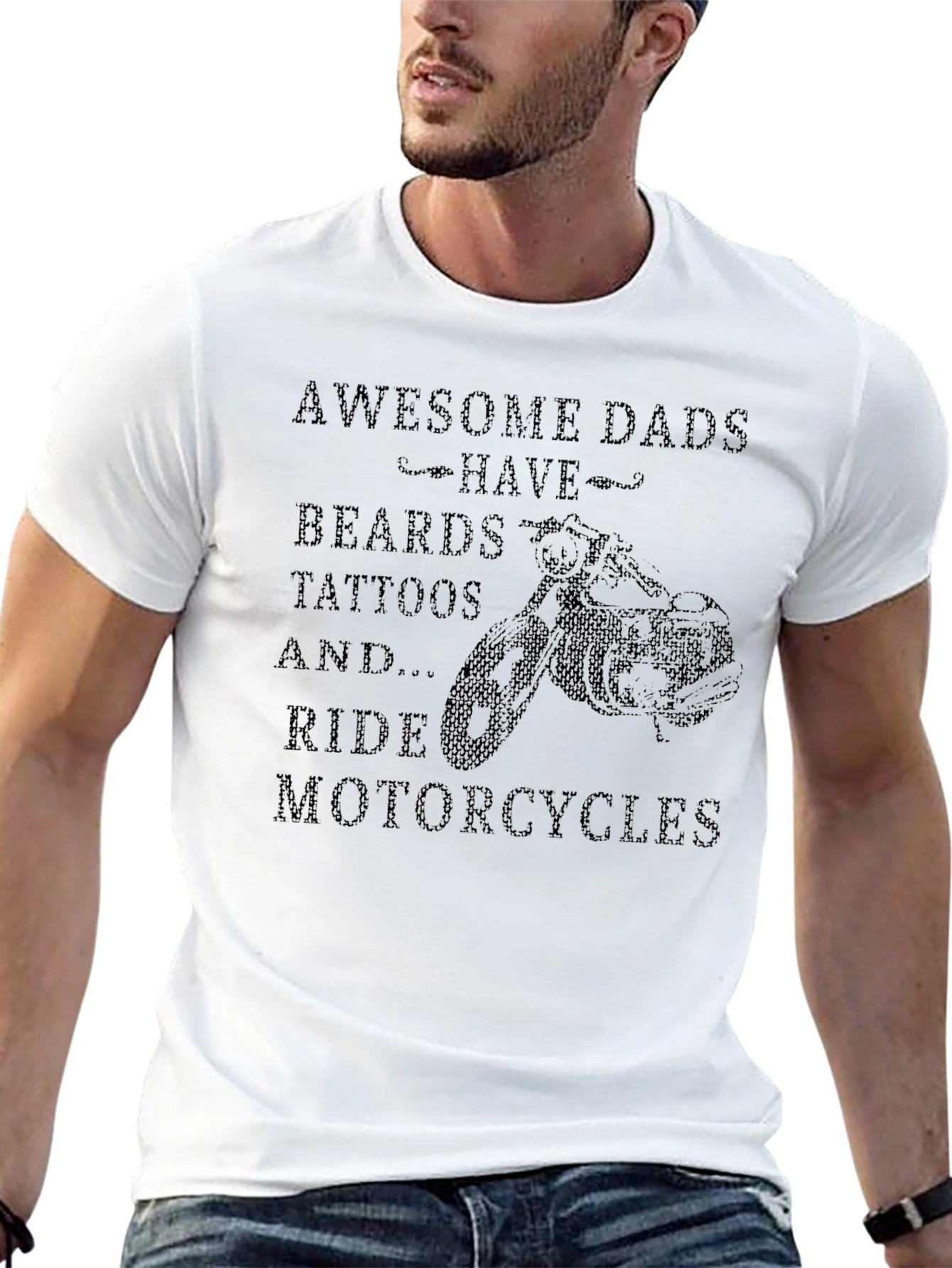 Awesome Dads Motorcycle T-Shirt