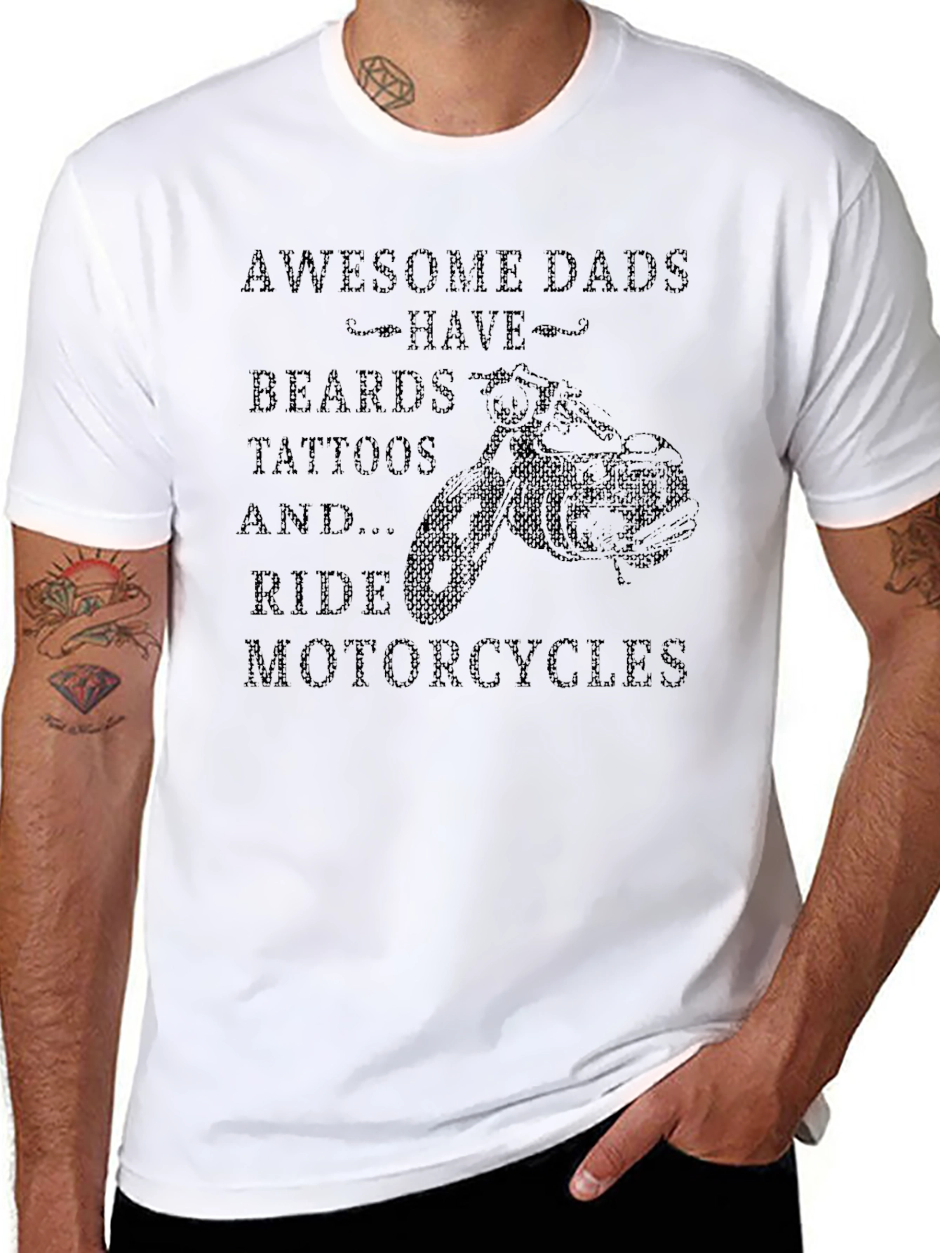 Awesome Dads Motorcycle T-Shirt