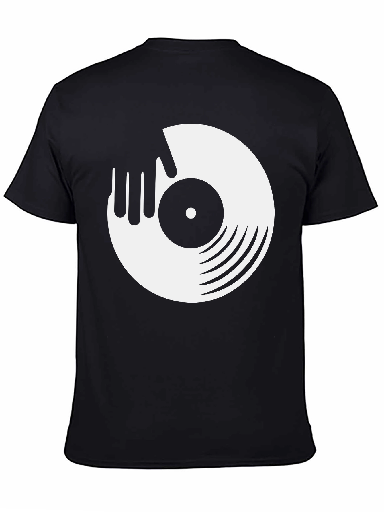 DJ Record Graphic Tee - Black