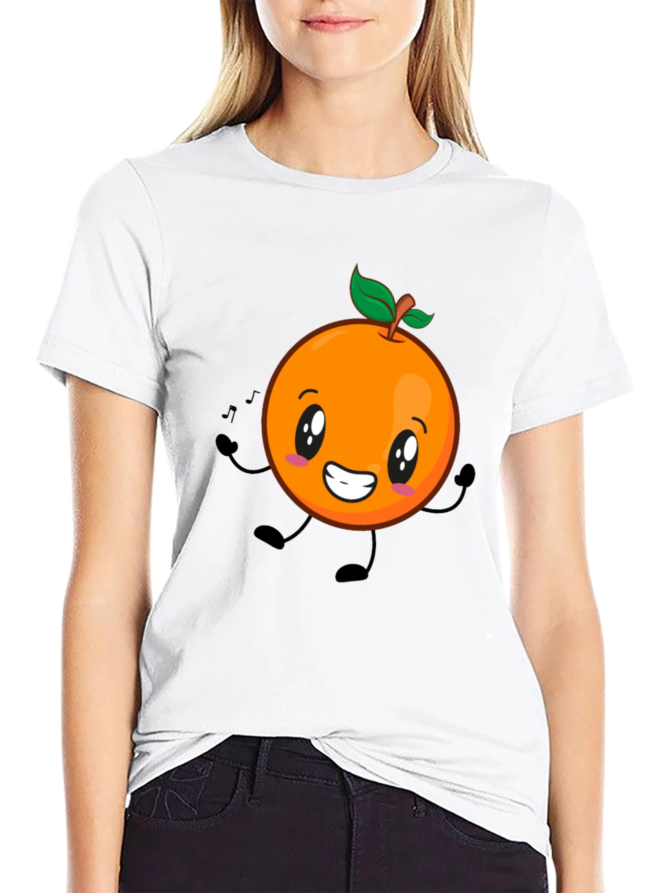 Fun Orange Graphic T-Shirt - Casual Everyday Wear