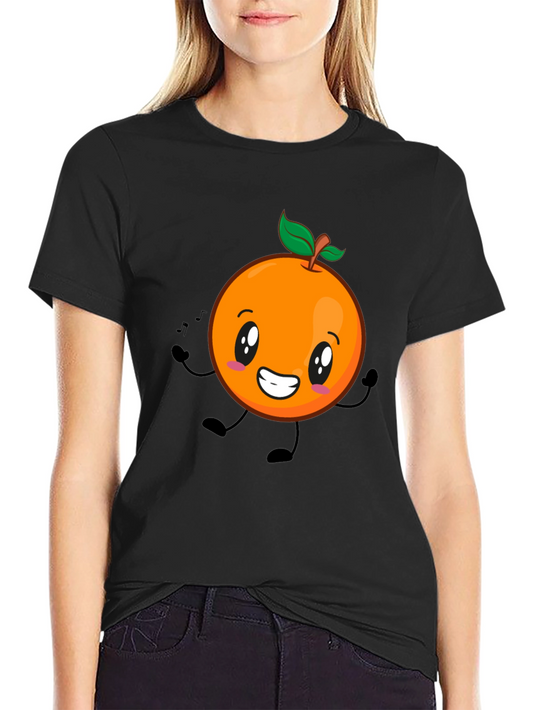 Fun Orange Graphic T-Shirt - Casual Everyday Wear