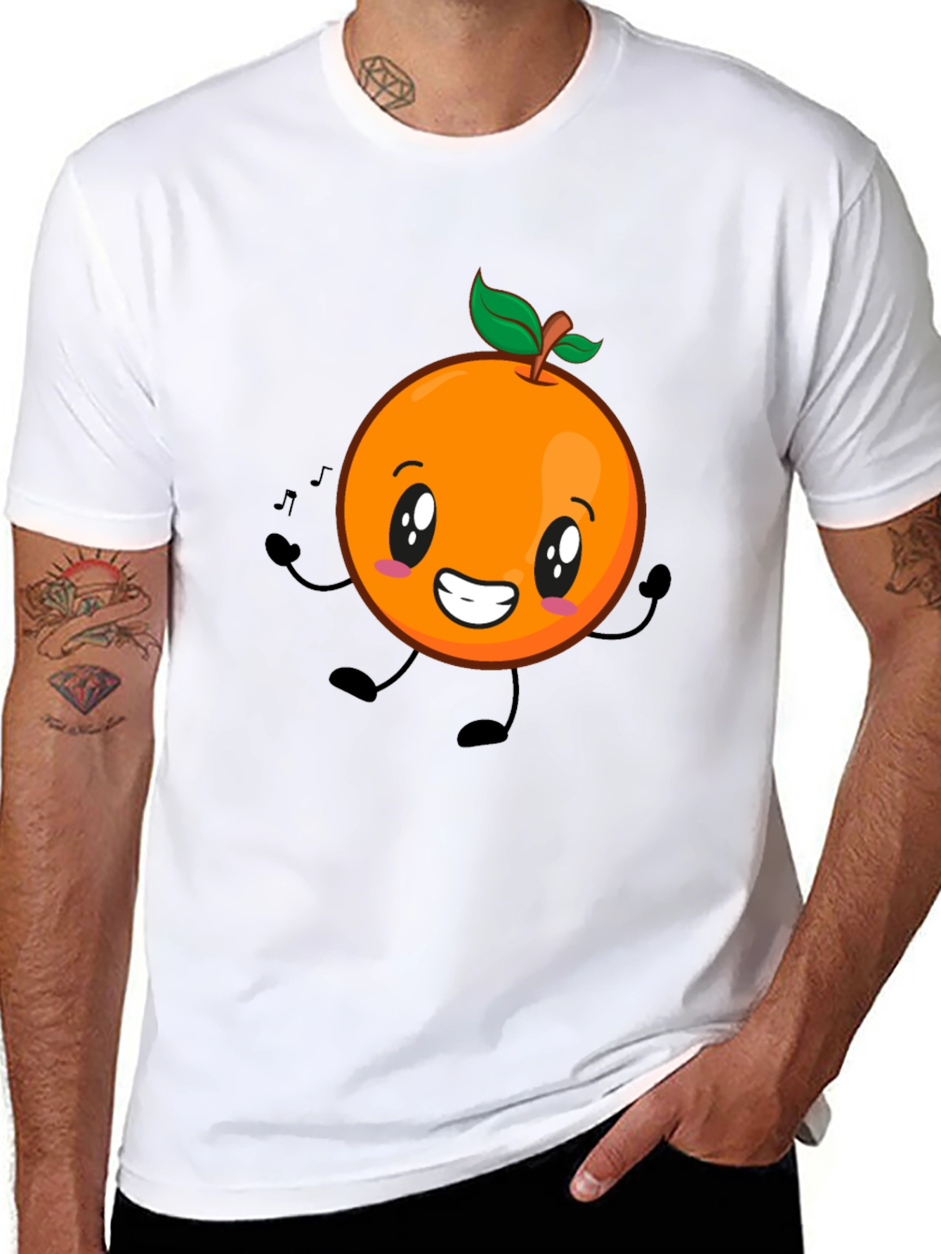 Fun Orange Graphic T-Shirt - Casual Everyday Wear