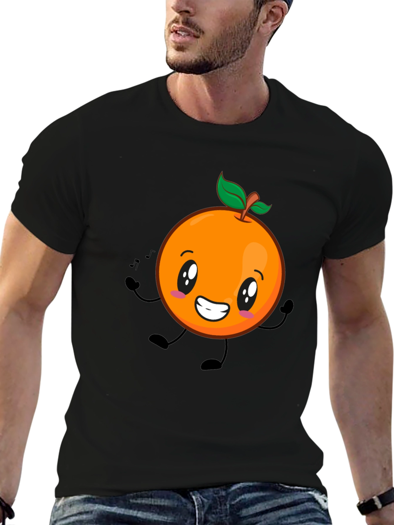 Fun Orange Graphic T-Shirt - Casual Everyday Wear