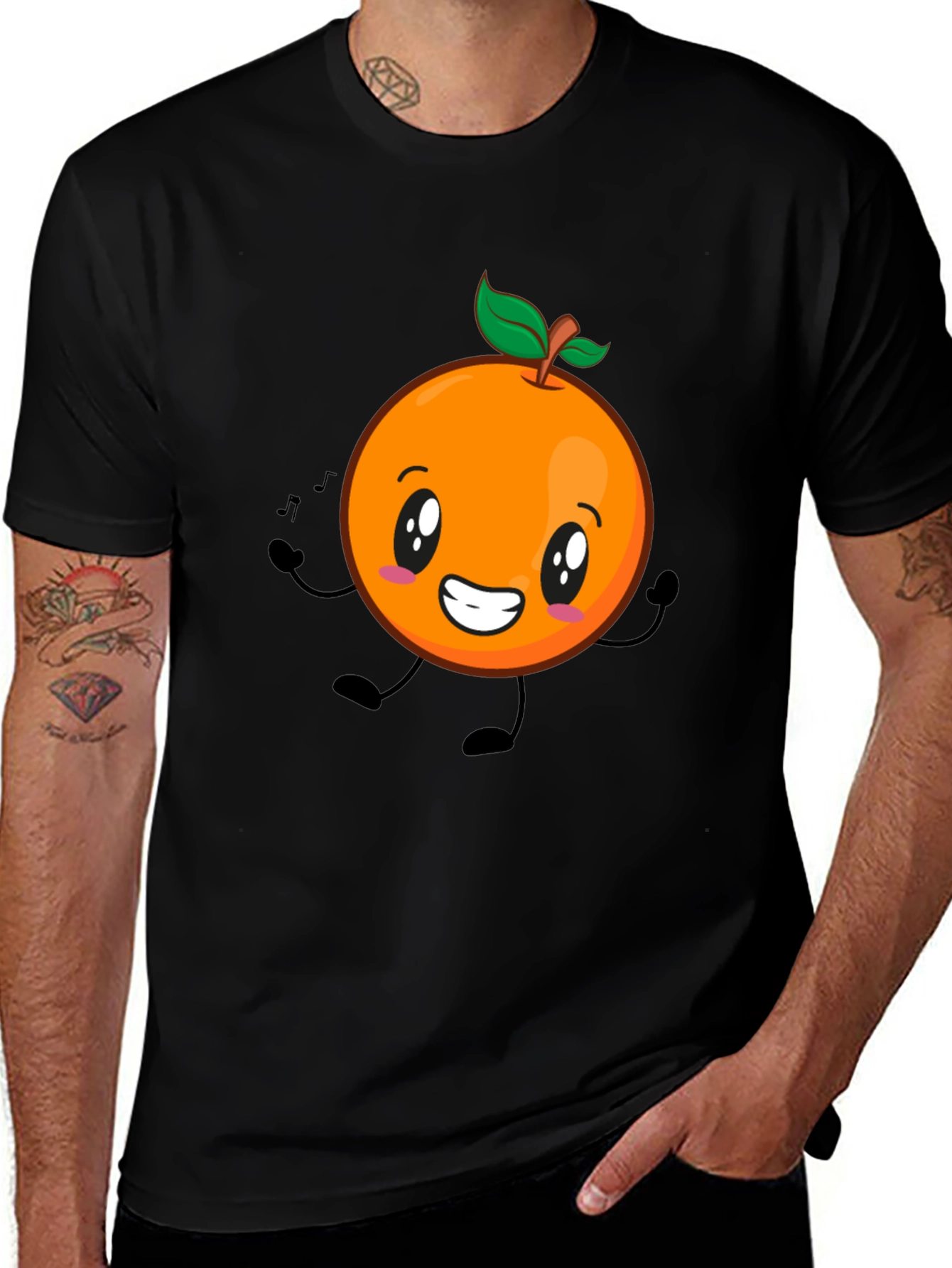 Fun Orange Graphic T-Shirt - Casual Everyday Wear