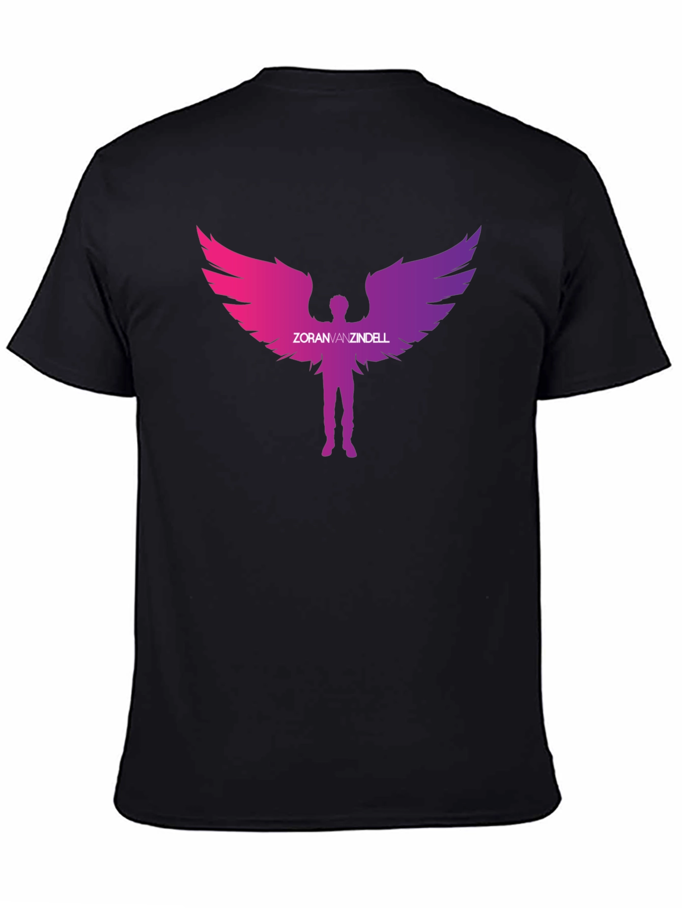 Zoran Vanzindell Angel Wings Black T-Shirt