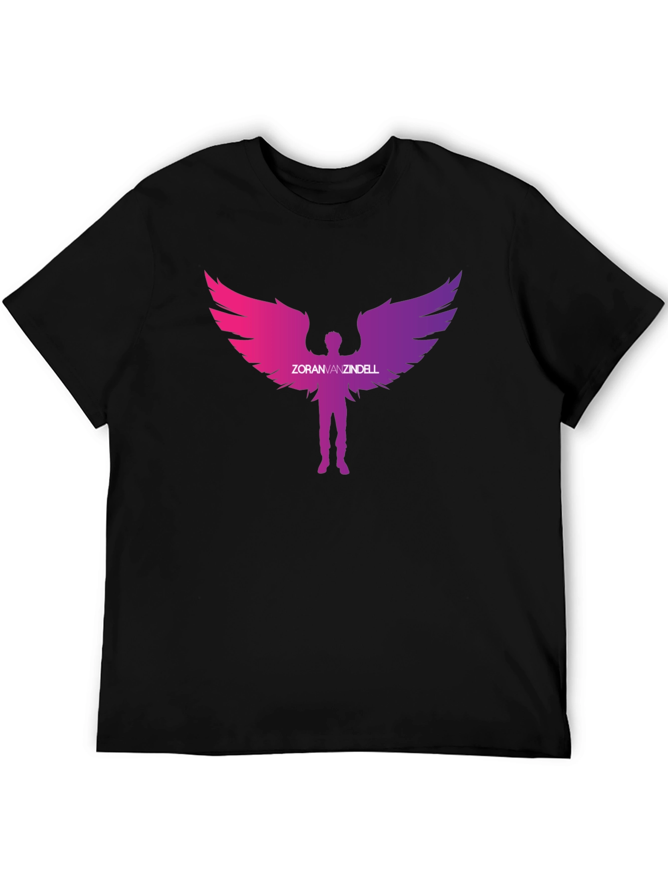 Zoran Vanzindell Angel Wings Black T-Shirt
