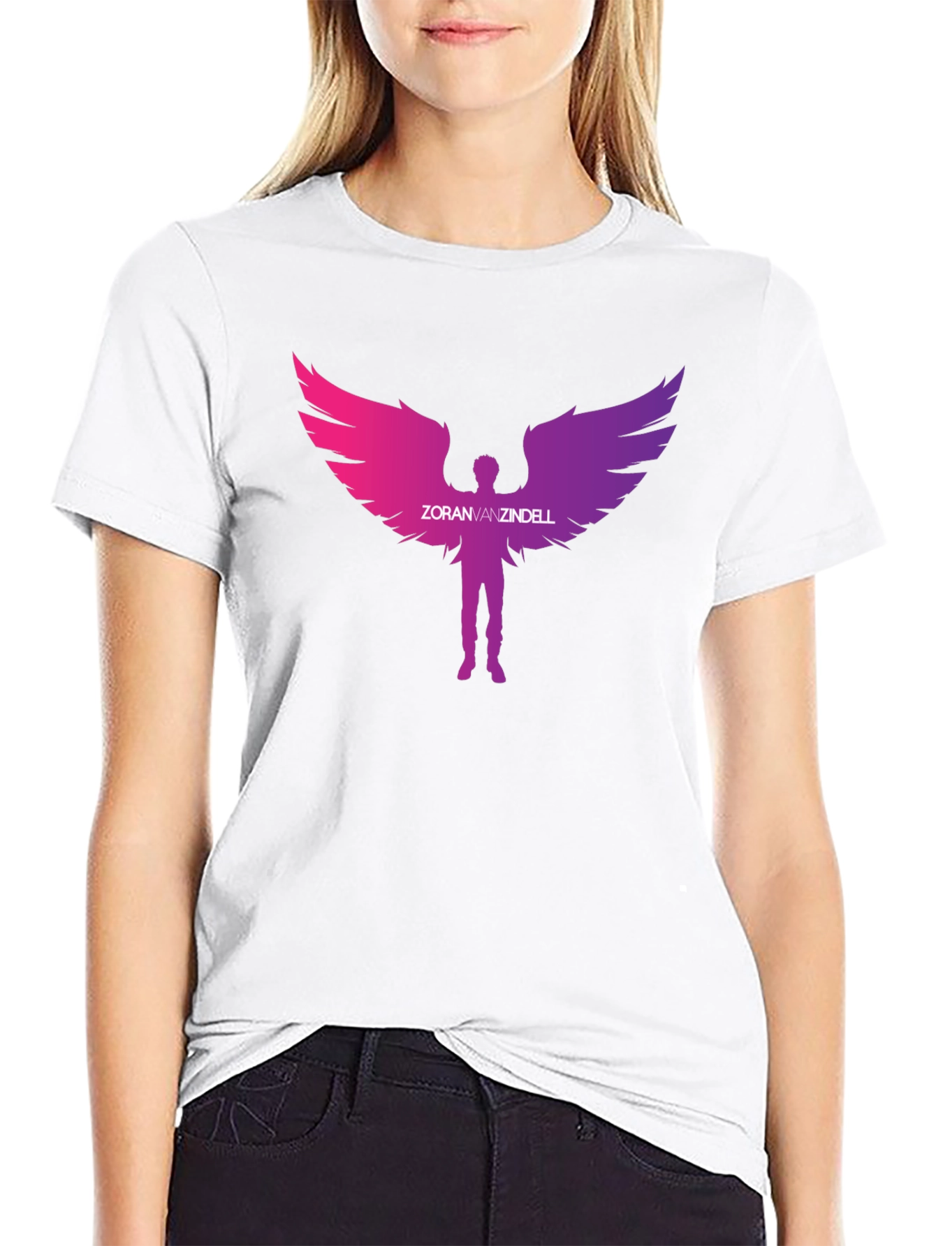 Zoran Vanzindell Angel Wings Black T-Shirt