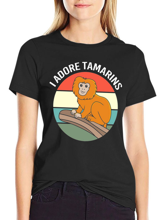 I Adore Tamarins T-Shirt - Golden Lion Tamarin Lover Tee