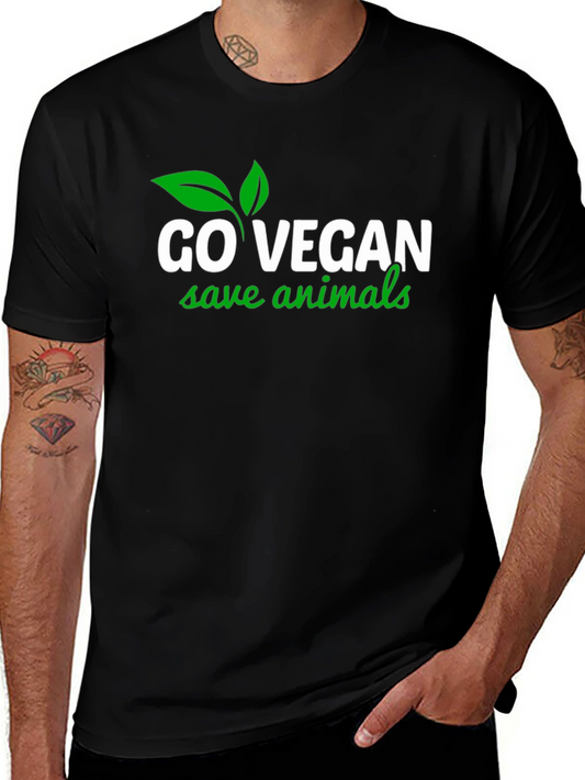 Go Vegan T-Shirt - Save Animals Graphic Tee