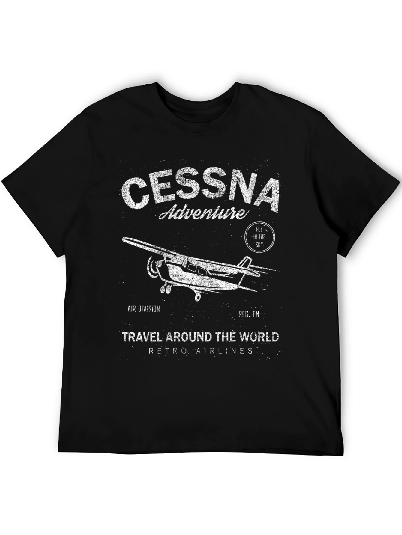 Cessna Adventure Retro Airlines Graphic Tee