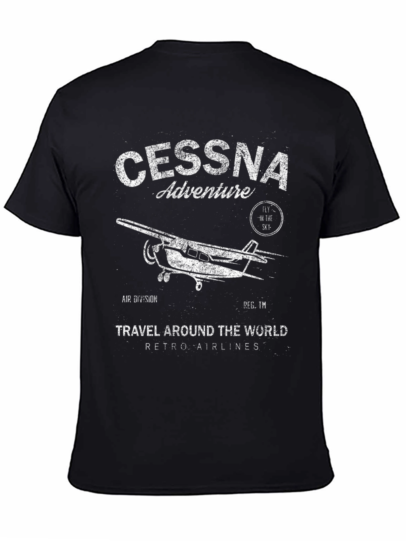 Cessna Adventure Retro Airlines Graphic Tee