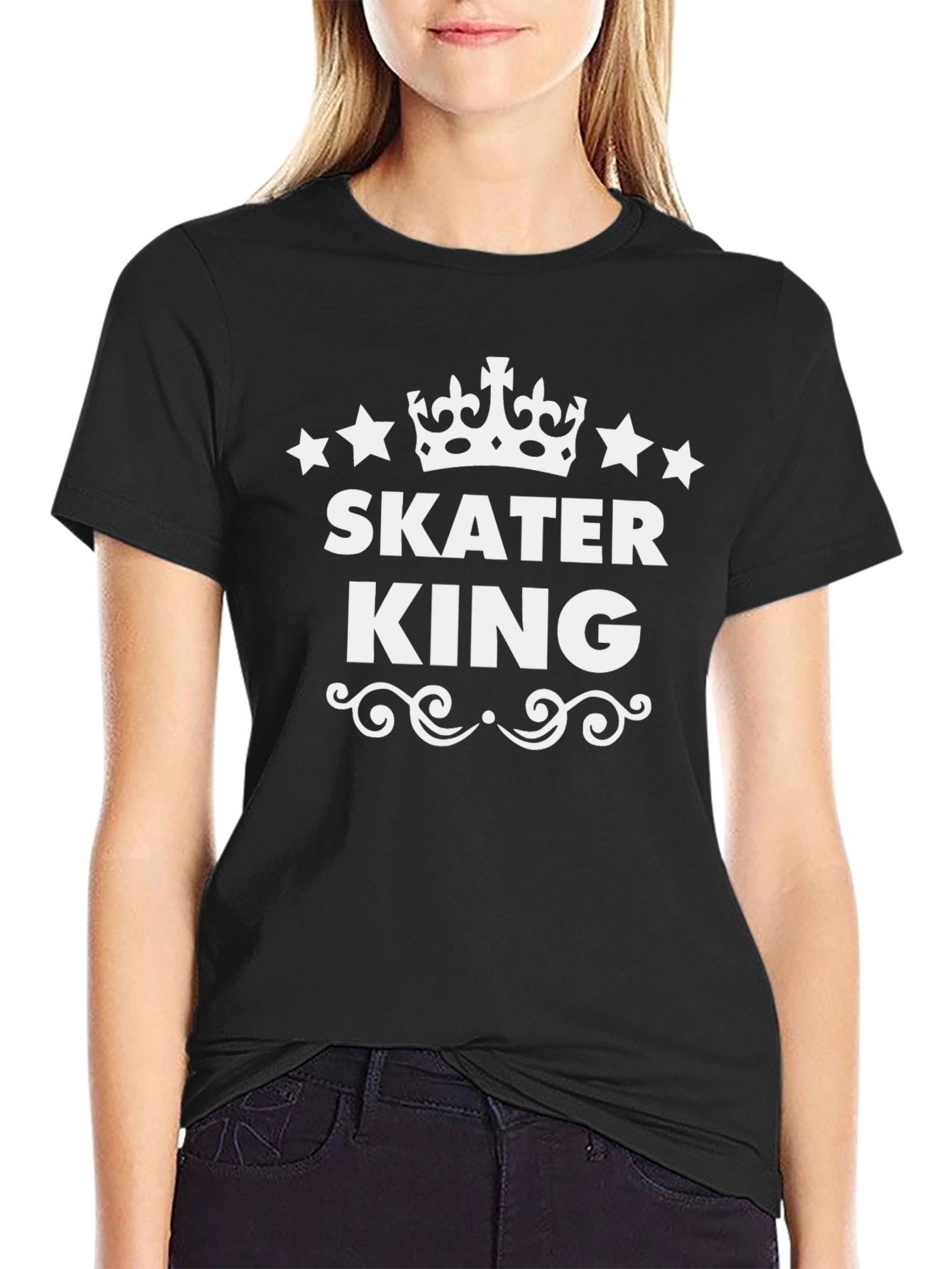 Skater King Black Graphic Tee
