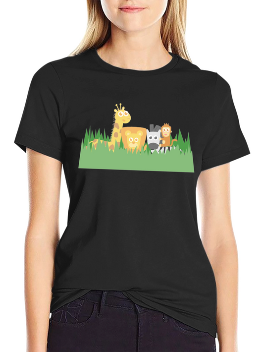 Cute Cartoon Safari Animal T-Shirt