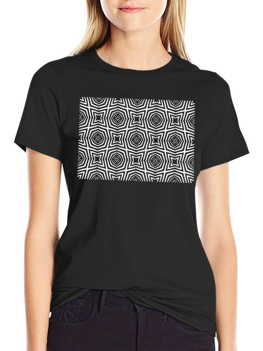 Geometric Pattern T-Shirt - Modern Op Art Design