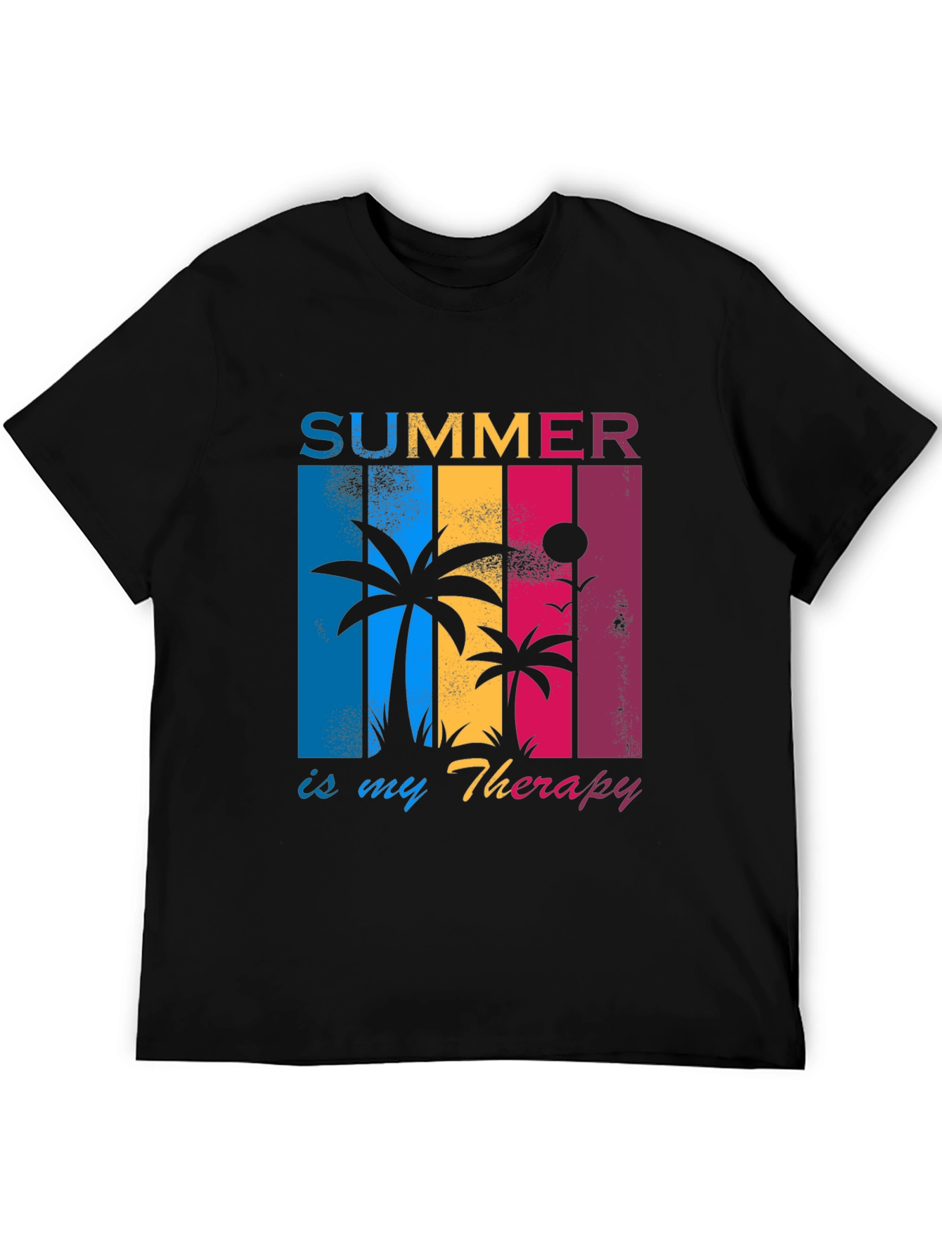 Summer Therapy T-Shirt - Tropical Palm Tree Design