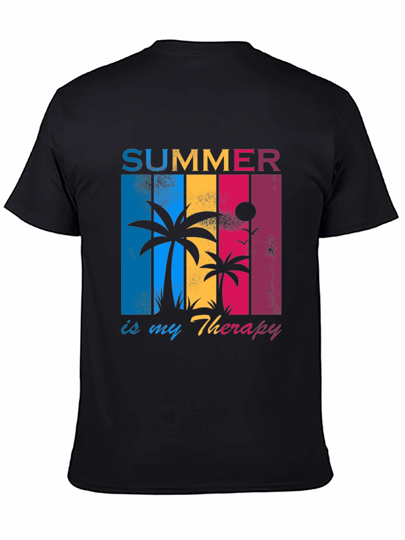 Summer Therapy T-Shirt - Tropical Palm Tree Design