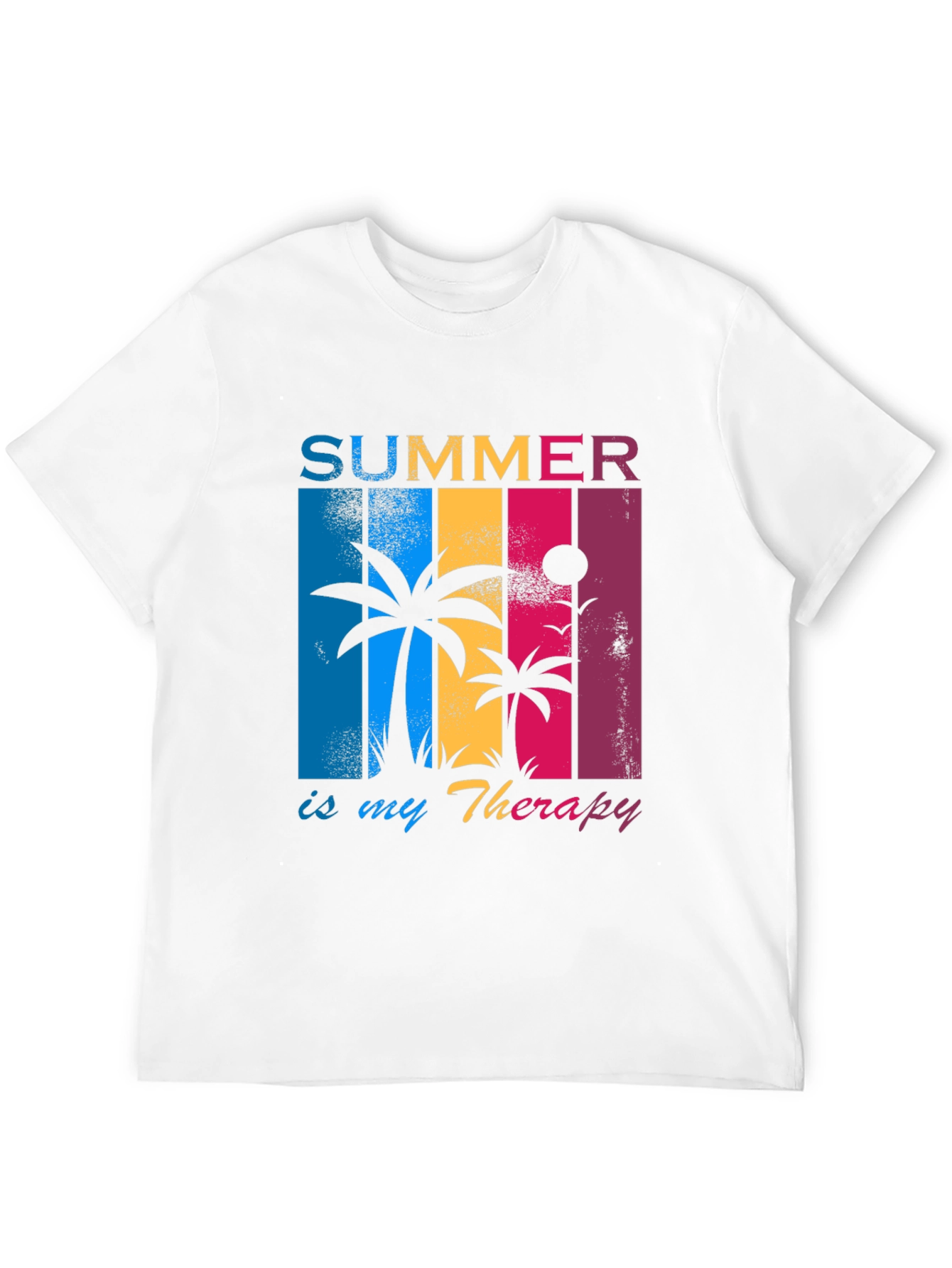 Summer Therapy T-Shirt - Tropical Palm Tree Design