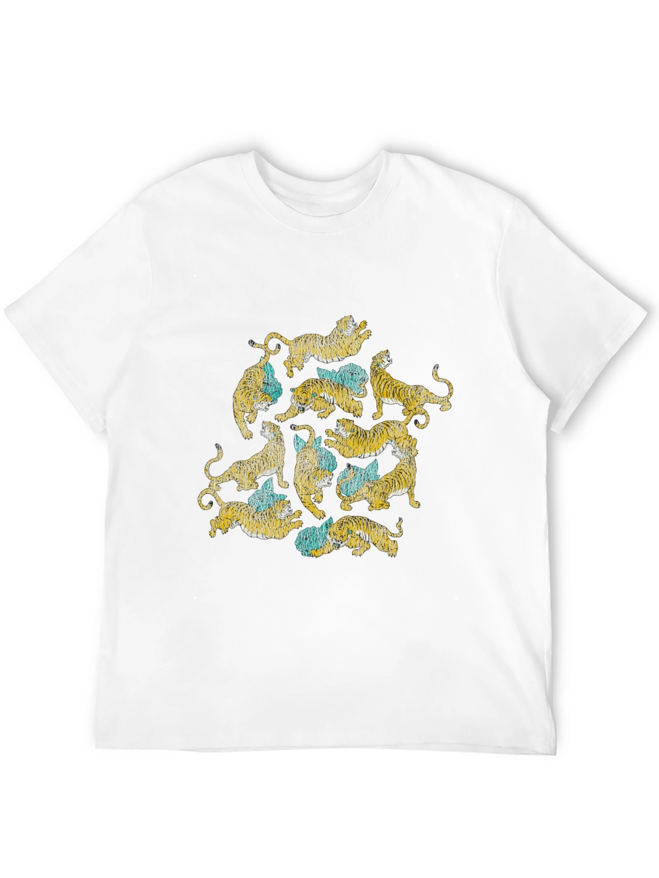 Graphic Tiger Print Crew Neck T-Shirt