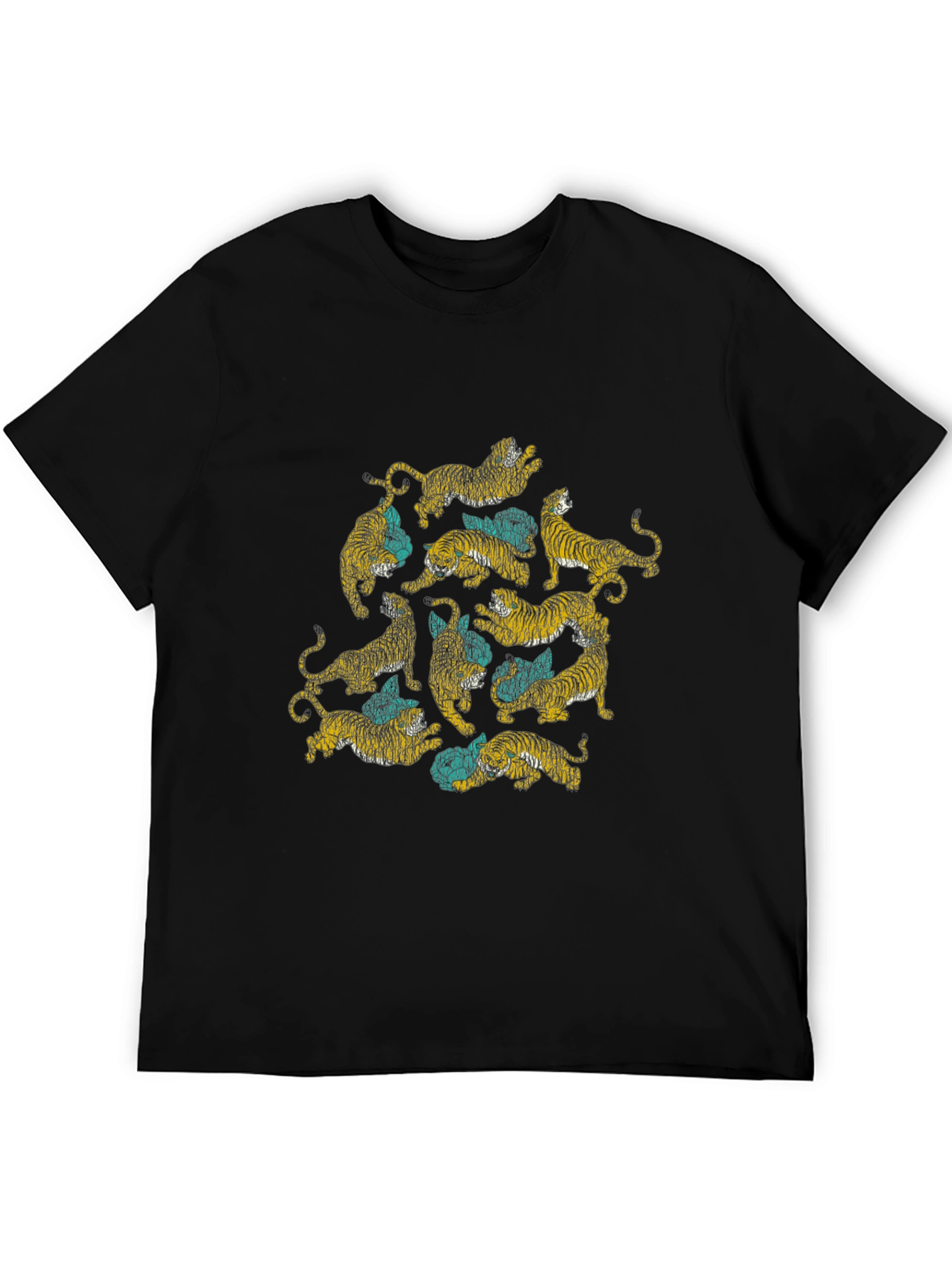 Graphic Tiger Print Crew Neck T-Shirt