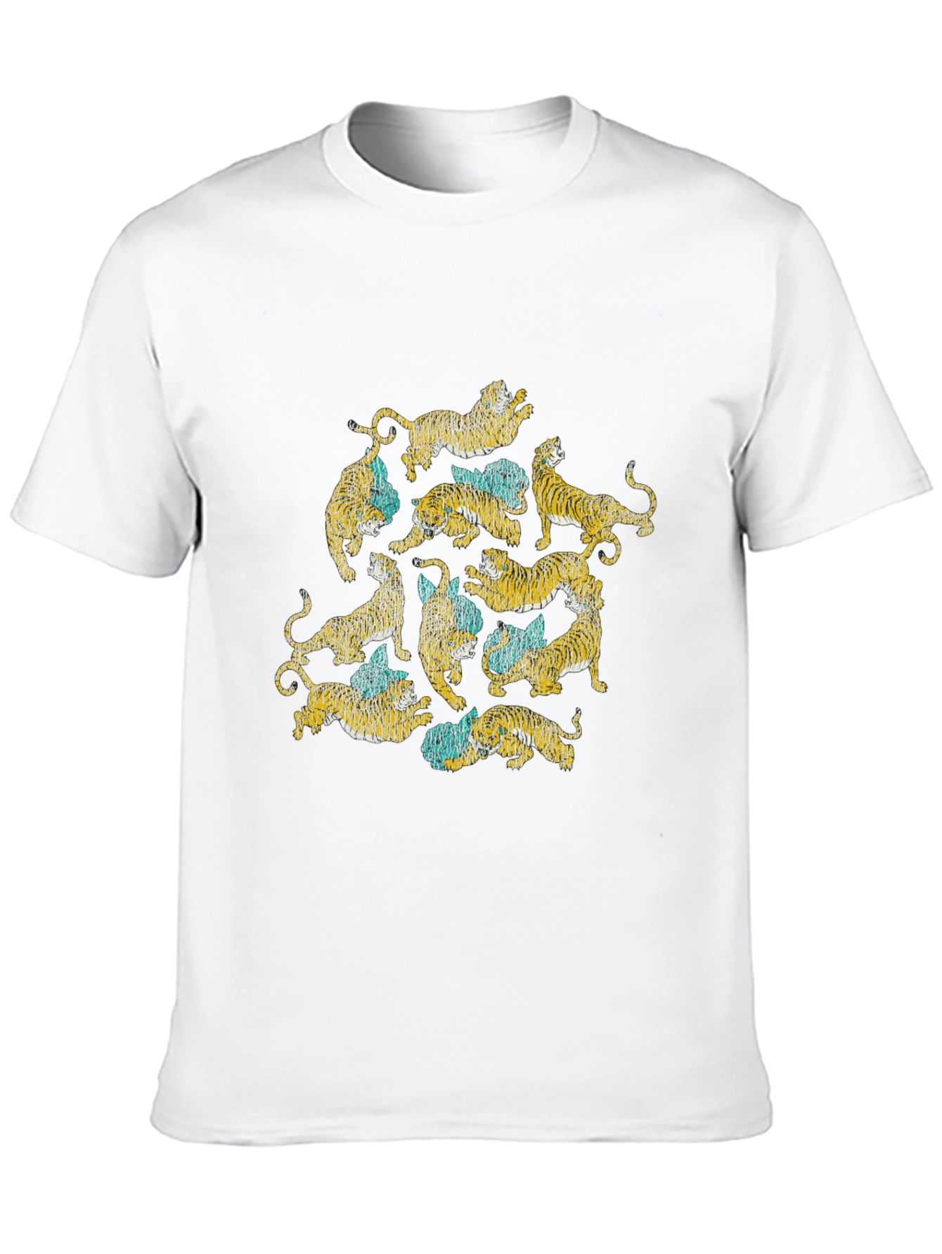 Graphic Tiger Print Crew Neck T-Shirt