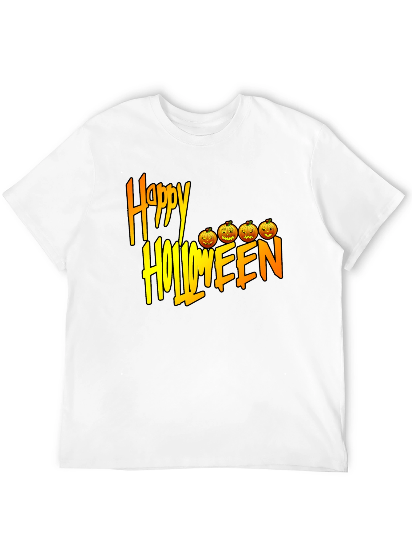 Happy Halloween Black Graphic T-Shirt