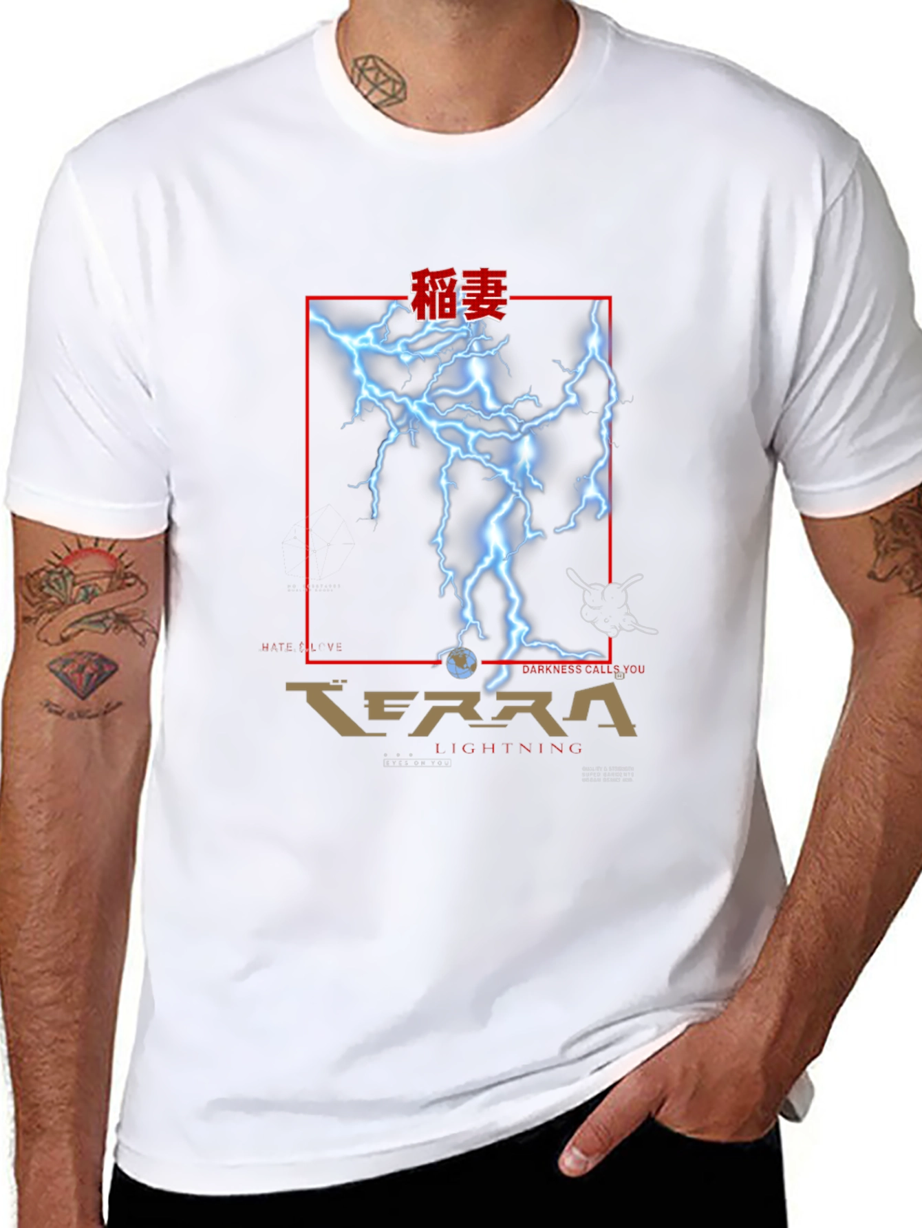 Terra Lightning Graphic T-Shirt - Black
