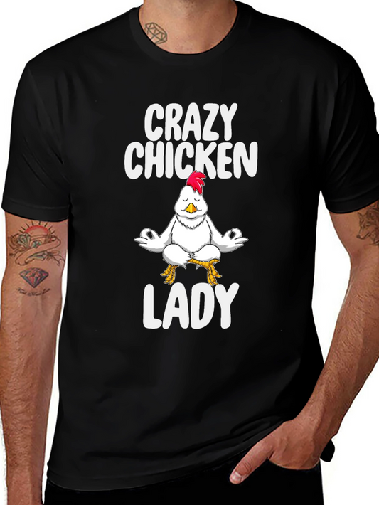 Crazy Chicken Lady Black T-Shirt