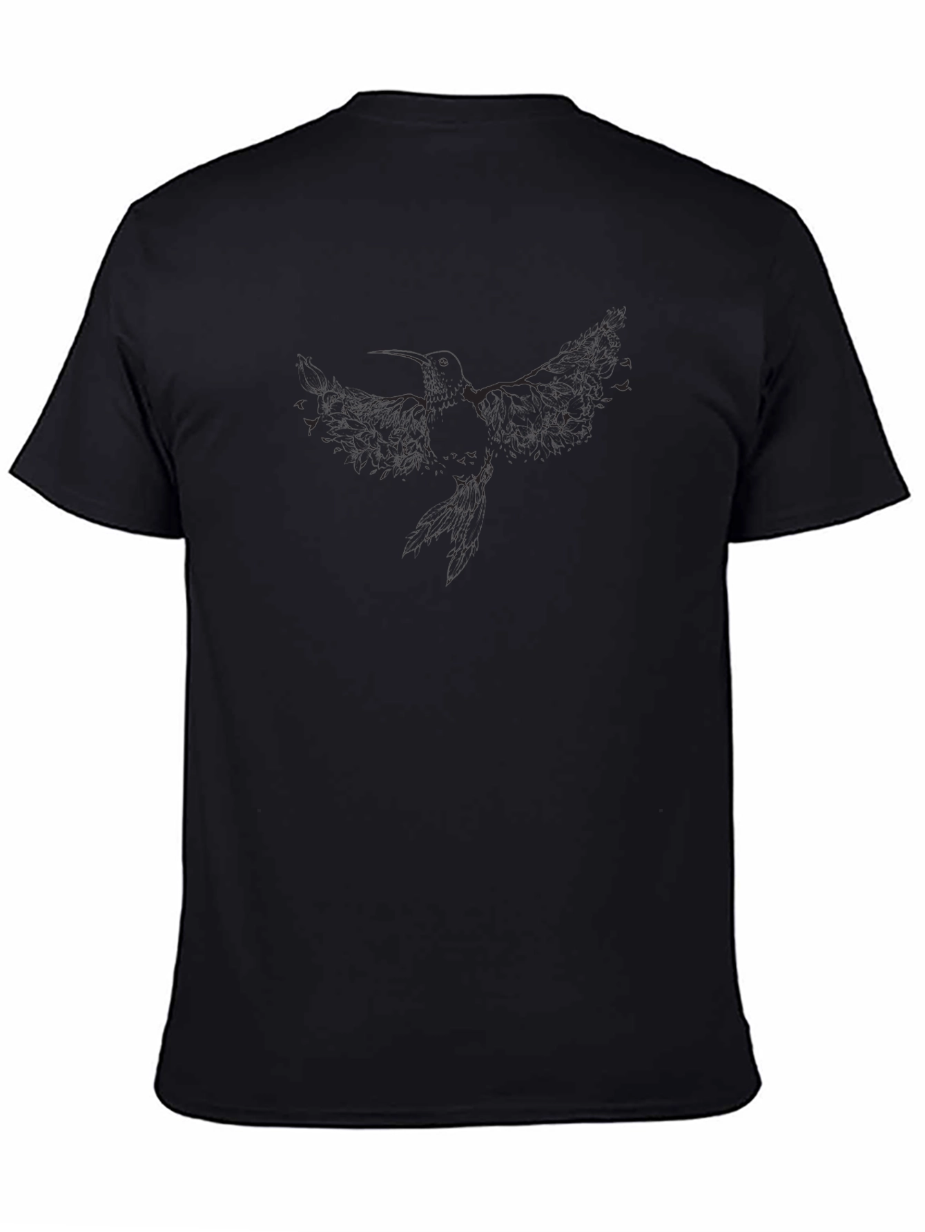 Mens Black Graphic Print Short Sleeve T-Shirt