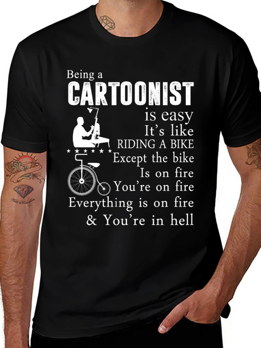 Cartoonist Hellfire T-Shirt: Funny Artist Tee