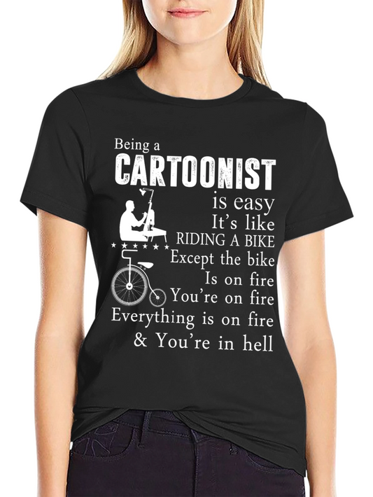 Cartoonist Hellfire T-Shirt: Funny Artist Tee
