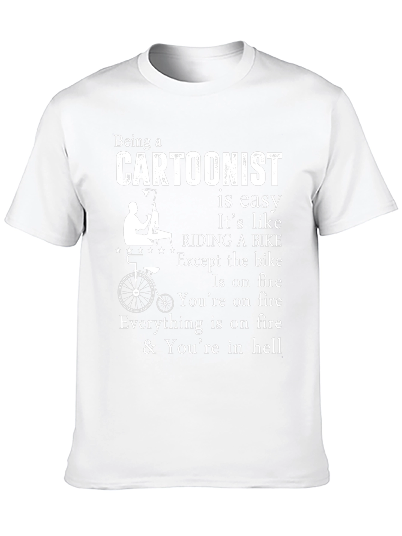 Cartoonist Hellfire T-Shirt: Funny Artist Tee