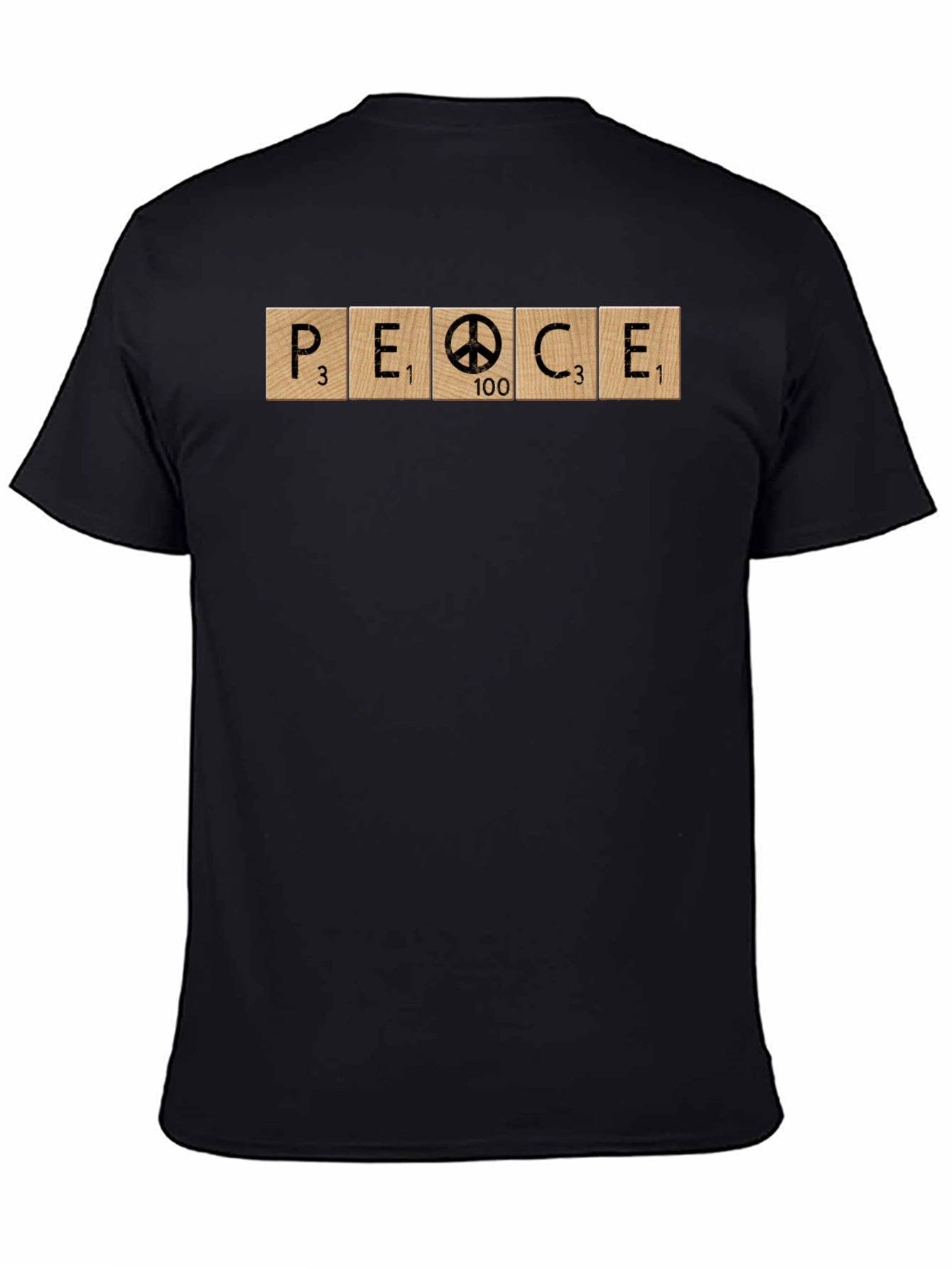 Peace Symbol Word Tile Graphic Tee - Unisex