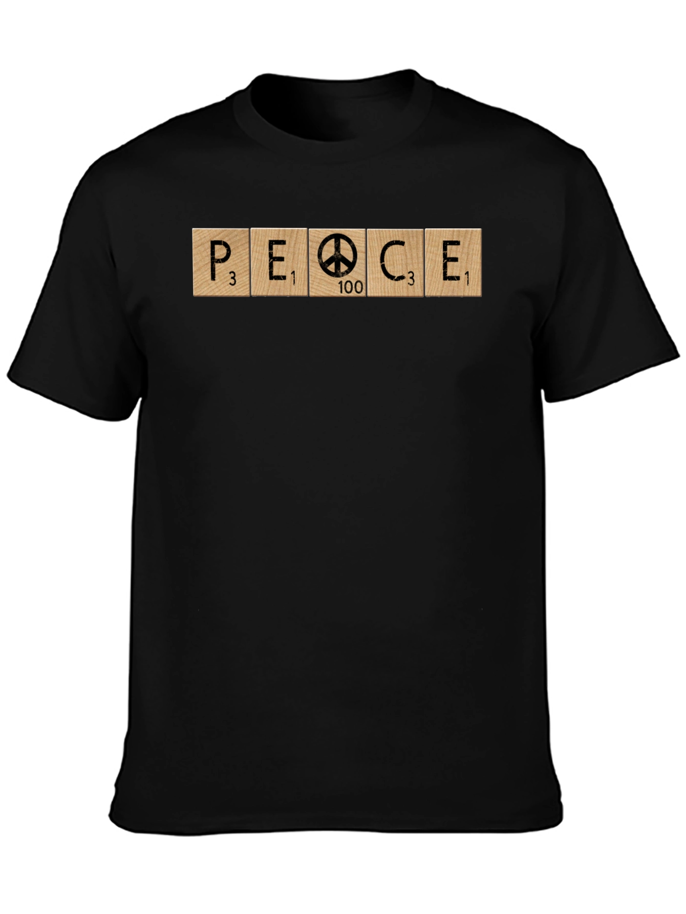 Peace Symbol Word Tile Graphic Tee - Unisex