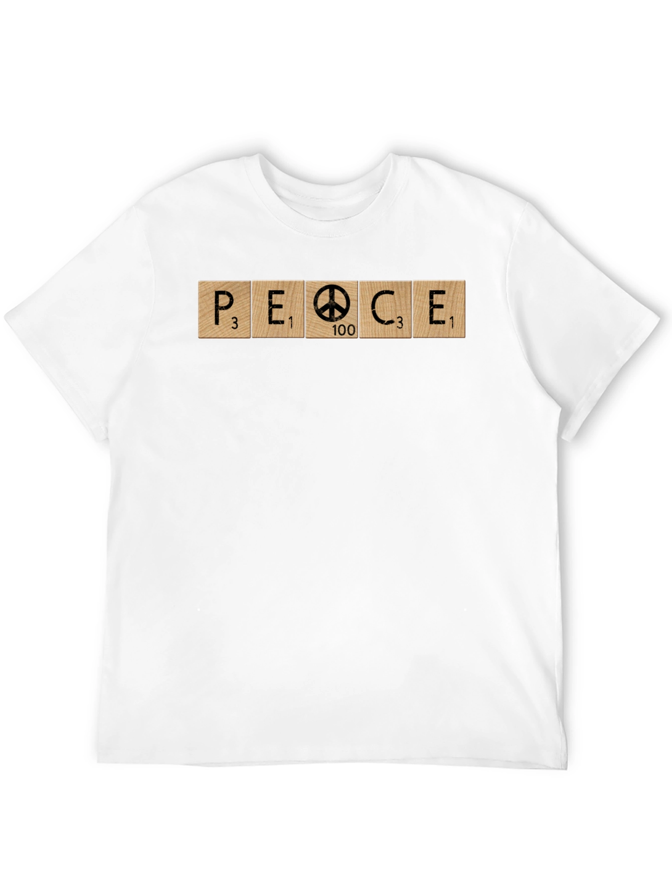 Peace Symbol Word Tile Graphic Tee - Unisex