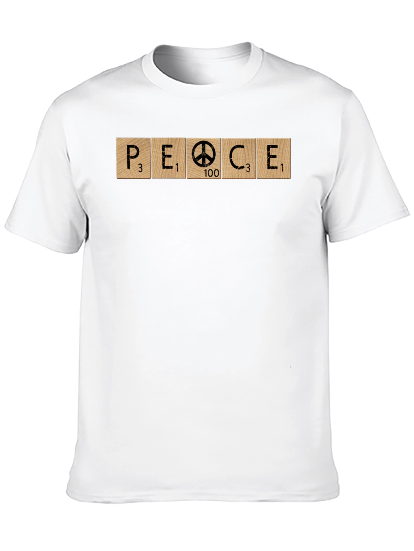Peace Symbol Word Tile Graphic Tee - Unisex