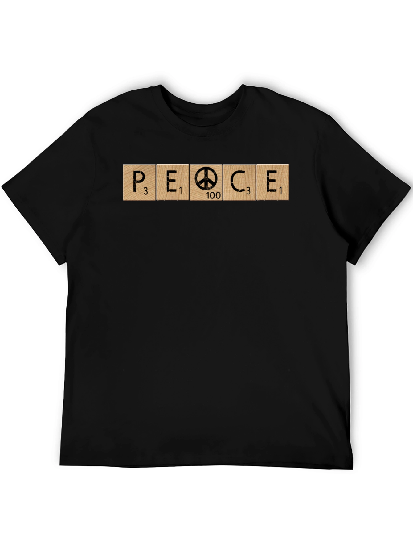 Peace Symbol Word Tile Graphic Tee - Unisex