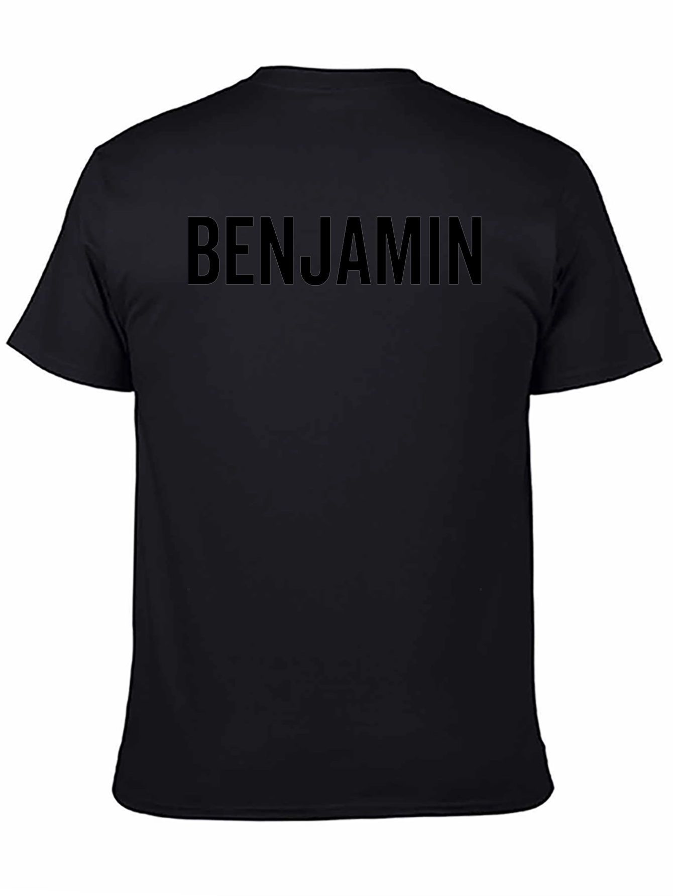 Mens Benjamin Black Cotton T-Shirt