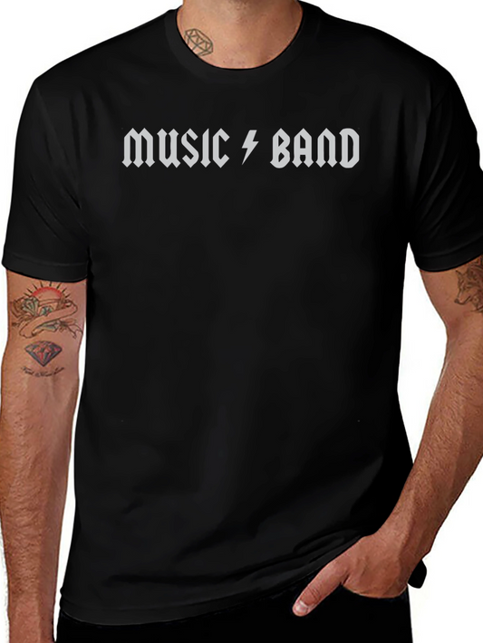 Music Band Graphic Black T-Shirt