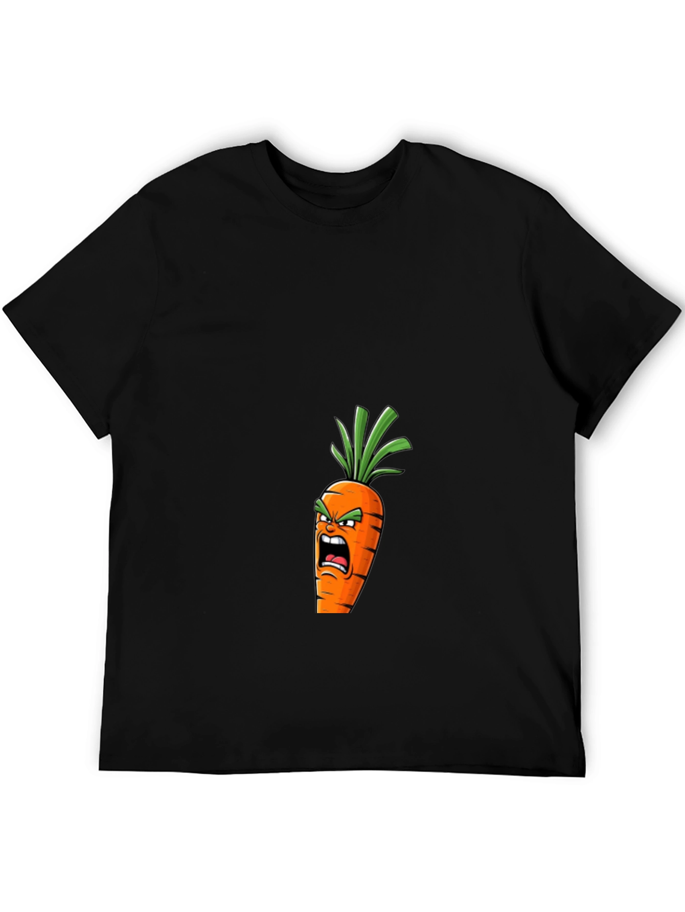 Angry Carrot Graphic T-Shirt - Black
