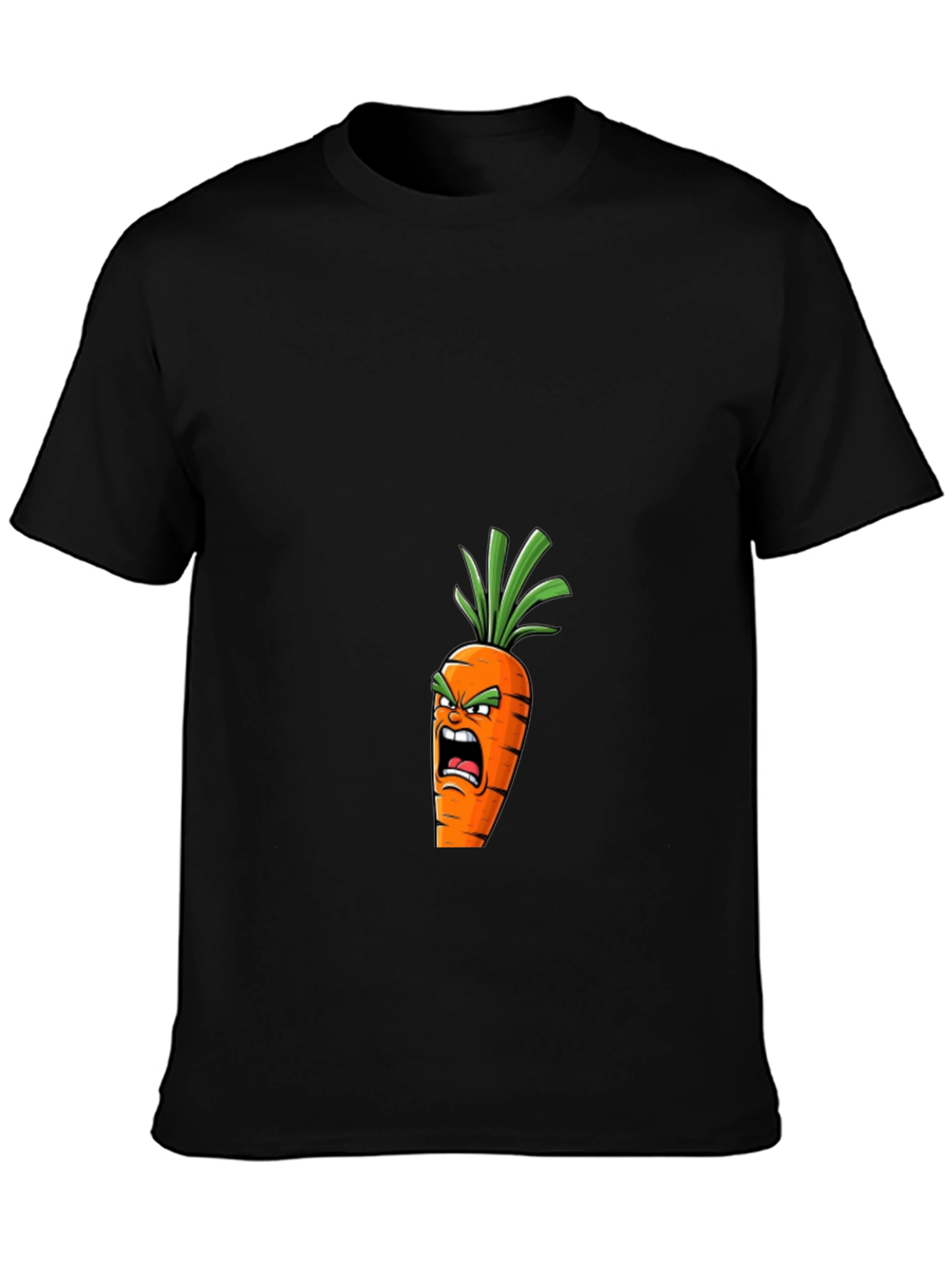 Angry Carrot Graphic T-Shirt - Black