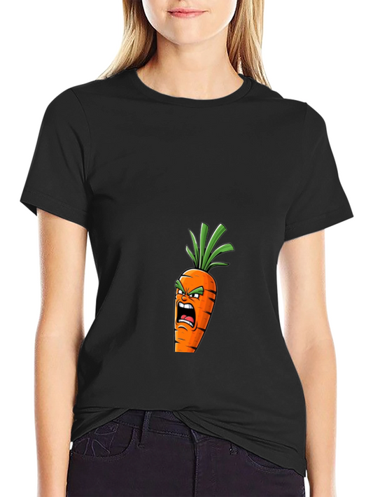 Angry Carrot Graphic T-Shirt - Black