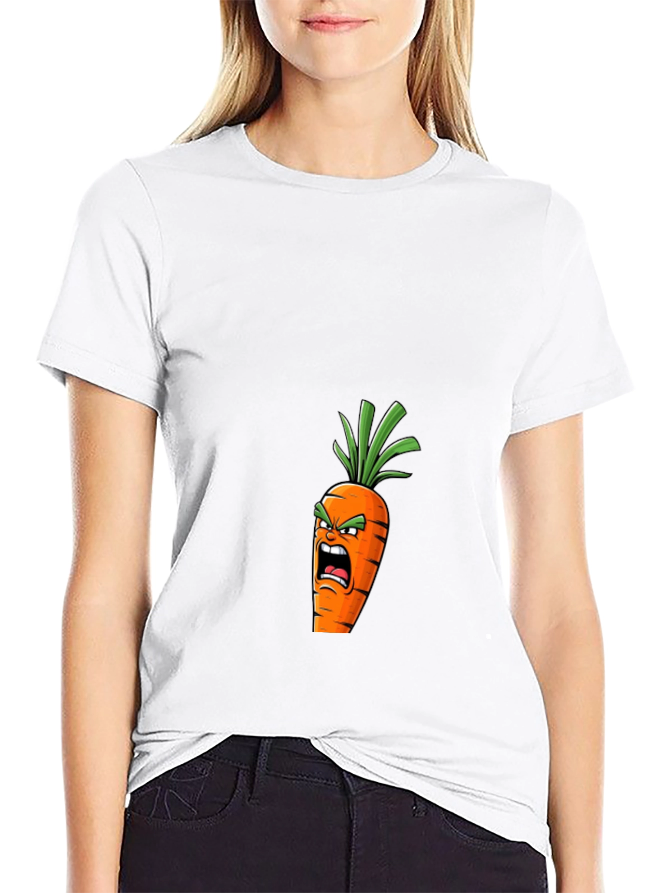 Angry Carrot Graphic T-Shirt - Black
