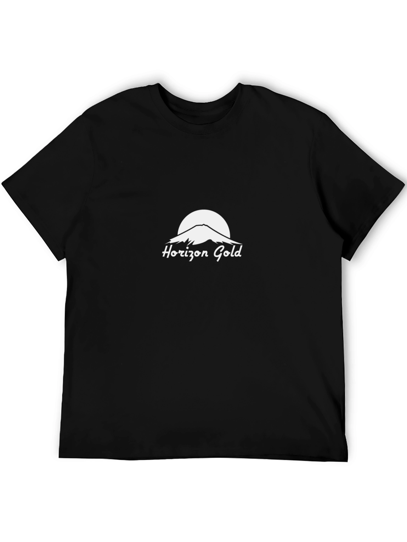 Horizon Gold Graphic Tee - Black Cotton Blend