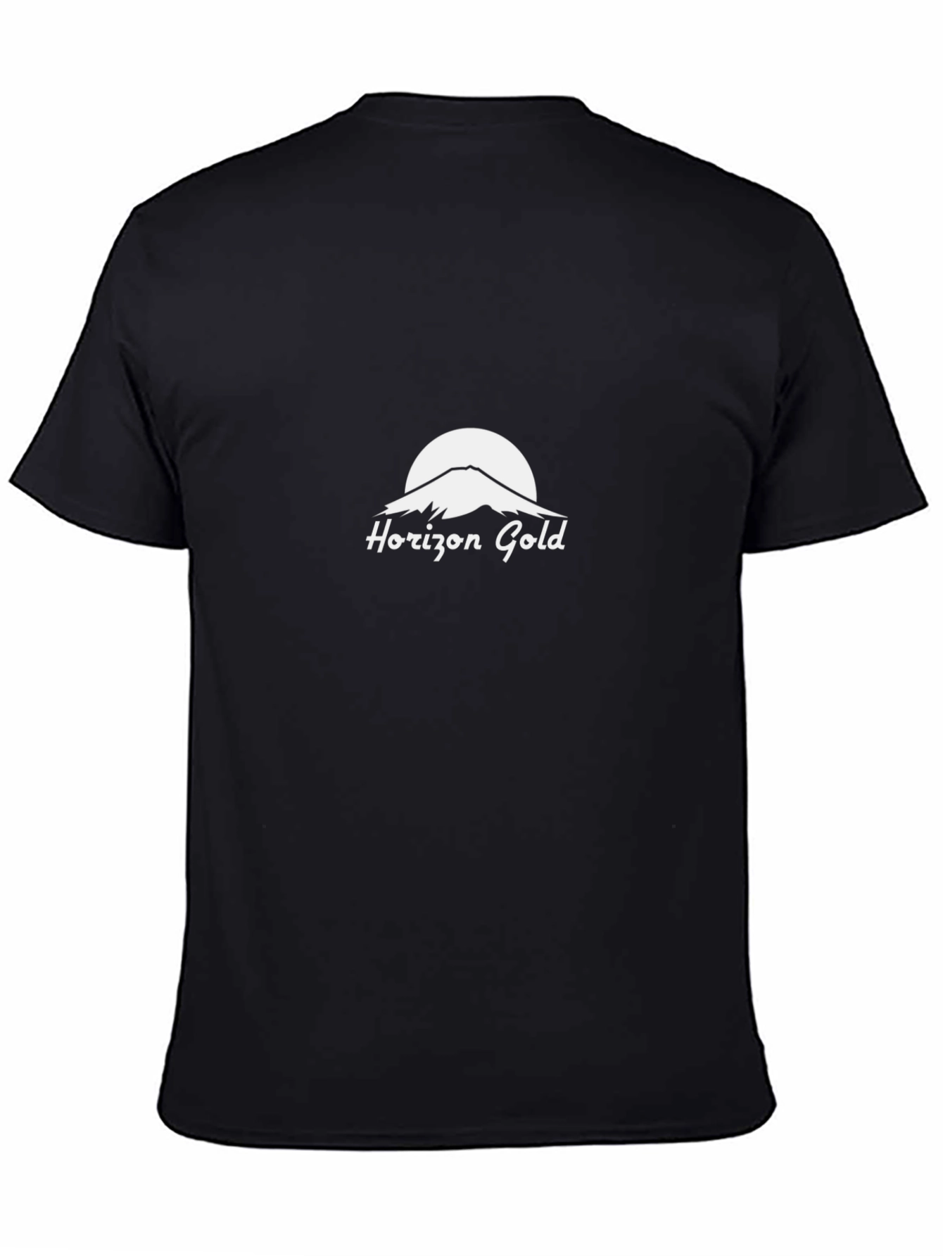 Horizon Gold Graphic Tee - Black Cotton Blend