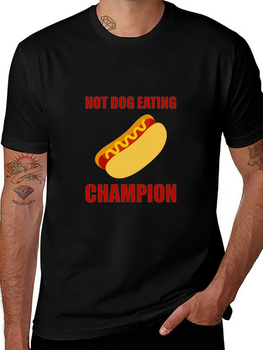 Hot Dog Eating Champion Graphic T-Shirt